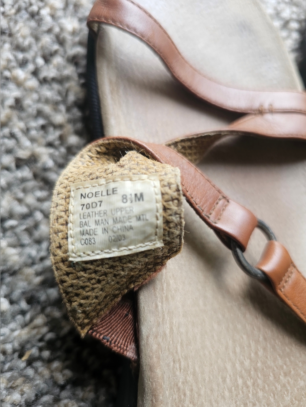 Bass Brown Leather Strappy Sandals - Picture 3 of 4